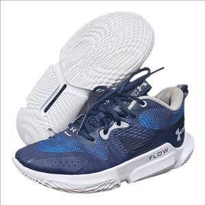 Under Armour Flow Breakthru 3 Basketball Shoes Navy Blue Womens Sneakers 3025603